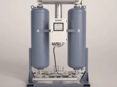 AD 480 Heated purge desiccant air dryer 3D model