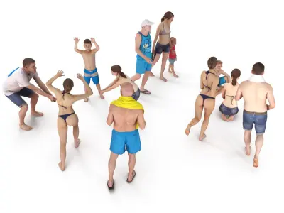 Beach Collection x12 3D model