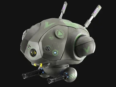 Sci-fi Military Drone 3D model