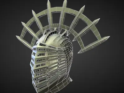 HELMET14 high and low poly Low-poly 3D model
