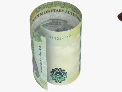 Saudi 50 Riyals Wallet Money Purse 3D model