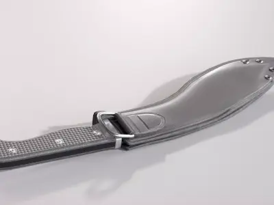 Knife Sawback Kukri Low-poly 3D model