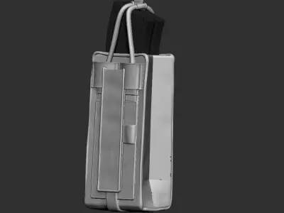 Military bag with ammunition 3D print model