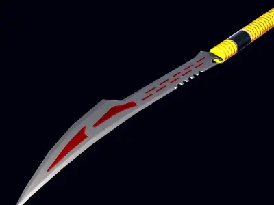 Stylized modern sword low-poly game-ready Free low-poly 3D model