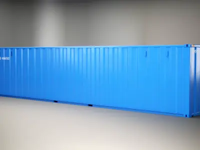 Intermodal Shipping Container 40-foot-long Low-poly 3D model