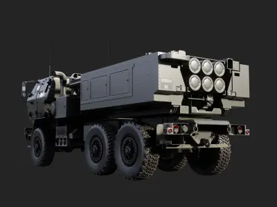Himars LOW Poly Low-poly 3D model