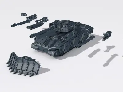 Battle tank V-5 -model for 3d printer 3D print model