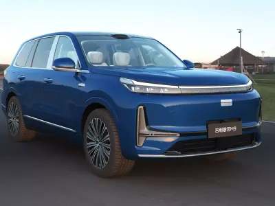 2025 Geely Galaxy M9 with Lowpoly interior Low-poly 3D model