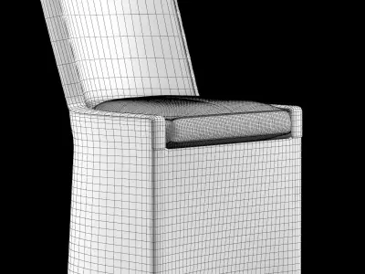 MARISOL SEAGRASS WOVEN BASE TRACK SIDE CHAIR 3D model
