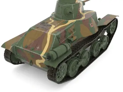 Tank Type 95 Ha-Go Low-poly 3D model