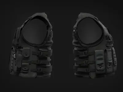Tactical Vest for men 3D model