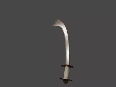 Nepel Medieval Kora Sword Free low-poly 3D model