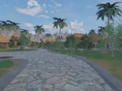 Traditional Village Layout 3D model