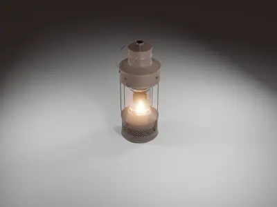 Low-Poly old latern Low-poly 3D model