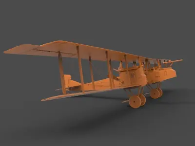 C - 22 orange biplane 3D print model