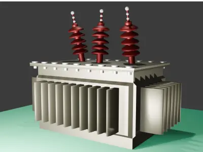 Electrical Transformer Free 3D model