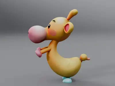 cute giraffe 3D model purchase