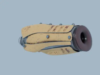 Arm Cannon Low-poly 3D model