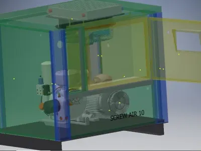 Compressor Chassis 10HP-7KW  3D model