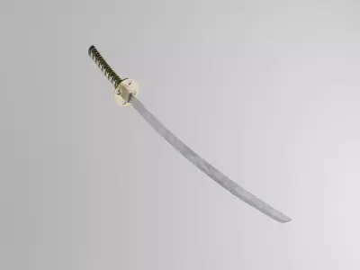Katana Samurai Ninja sword Low-poly 3D model