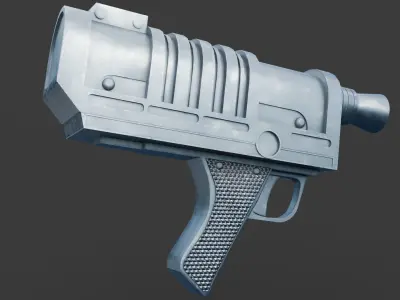DX2 Disruptor Blaster Pistol Low-poly 3D model