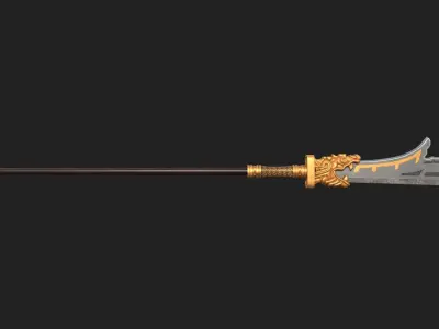 HuangZhong blade Low-poly 3D model