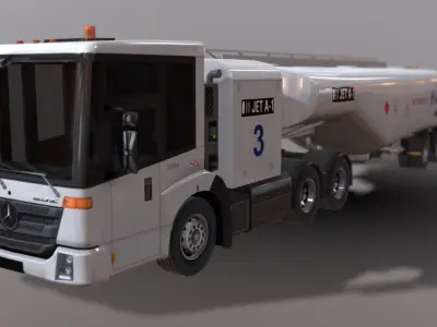 Mercedes Econic refueller Low-poly 3D model