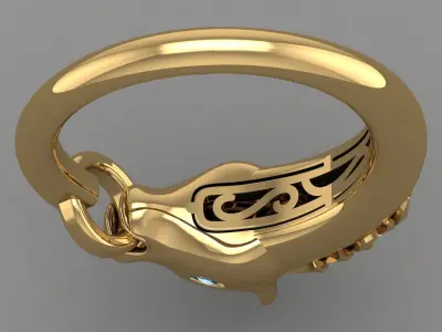 RPY-007 dragon ring 3D print model