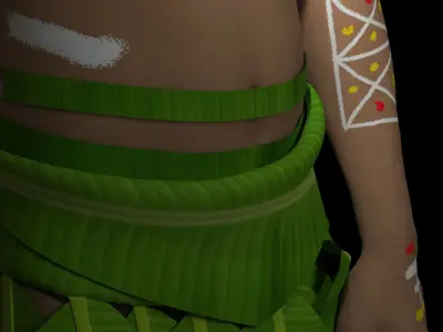 African tribal elegance 3D model