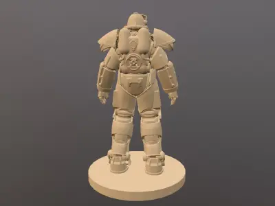 FALLOUT T-51 POWER ARMOR SCULPTURE 3D model
