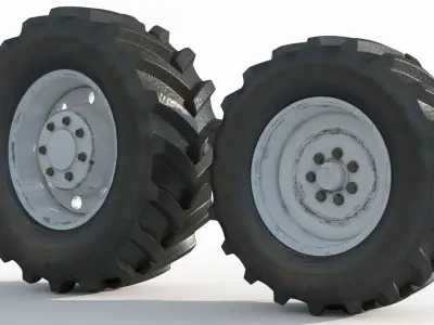 Tractor wheelset 3D model