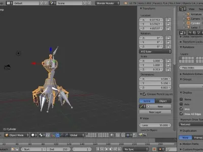 Sentry robot - Rawly Low-poly 3D model