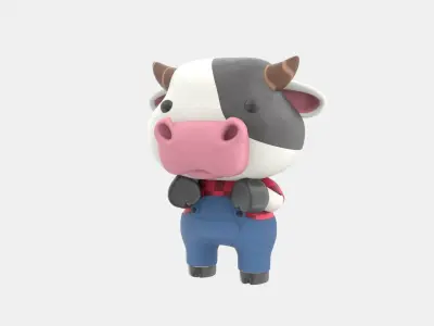 Cute Cow 3D Illustration 3D model get