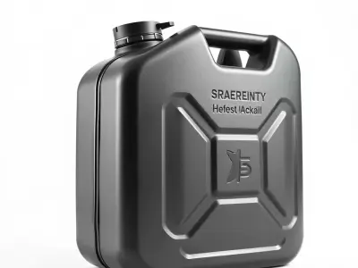 Industrial Black Jerrycan model pack Low-poly 3D model