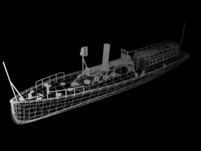 Japanese Navy 15 meters launch 3D model