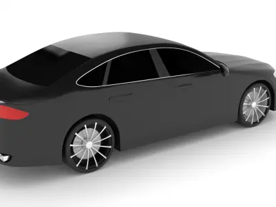 Sedan Car Free low-poly 3D model purchase