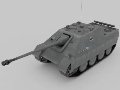 Jagdpanzer V Jagdpanther Tank Destroyer  Low-poly 3D model