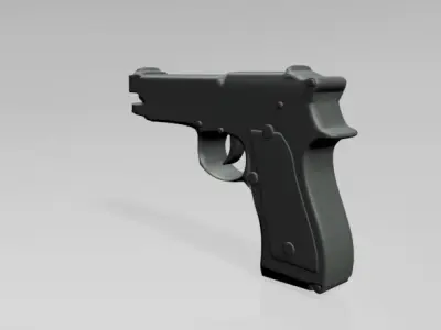 Gun 01 3D model