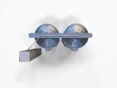 Industrial Silo Storage Low-poly 3D model