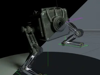 Super realistic Robot Low-poly 3D model
