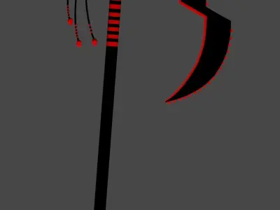 low poly sword 3d model axe with handle Free low-poly 3D model