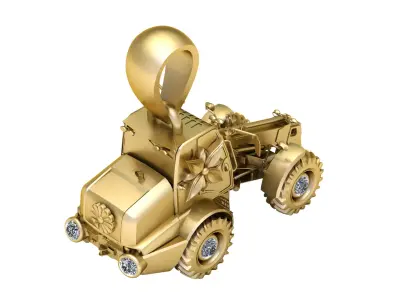 Luxury Tractor Pendant STL  3D print model