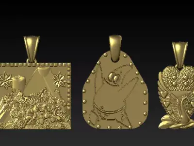 Antique pendants 3D print model