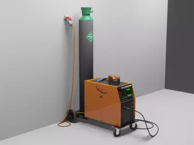 MIG Welding Machine Low-poly 3D model