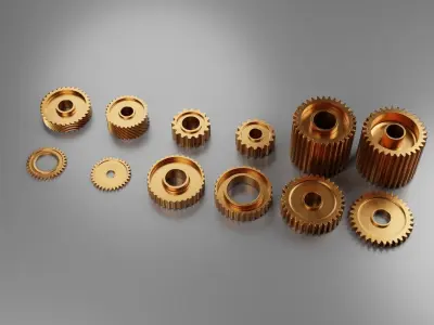 Gears Set types of 3D model