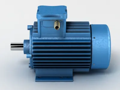 Electric motor 3D model by 3DModelWarehouse - UV Mapped