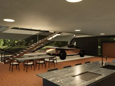 Retro Space Age Cyberhouse Free 3D model