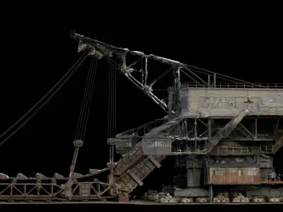  Gigantic Machine - Chain Bucket Dredger 3D model