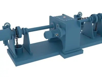 windlass chain pulley Low-poly 3D model