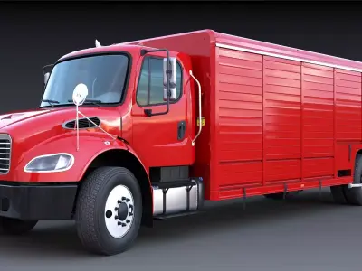 Freightliner M2 106 Beverage Truck Low-poly 3D model